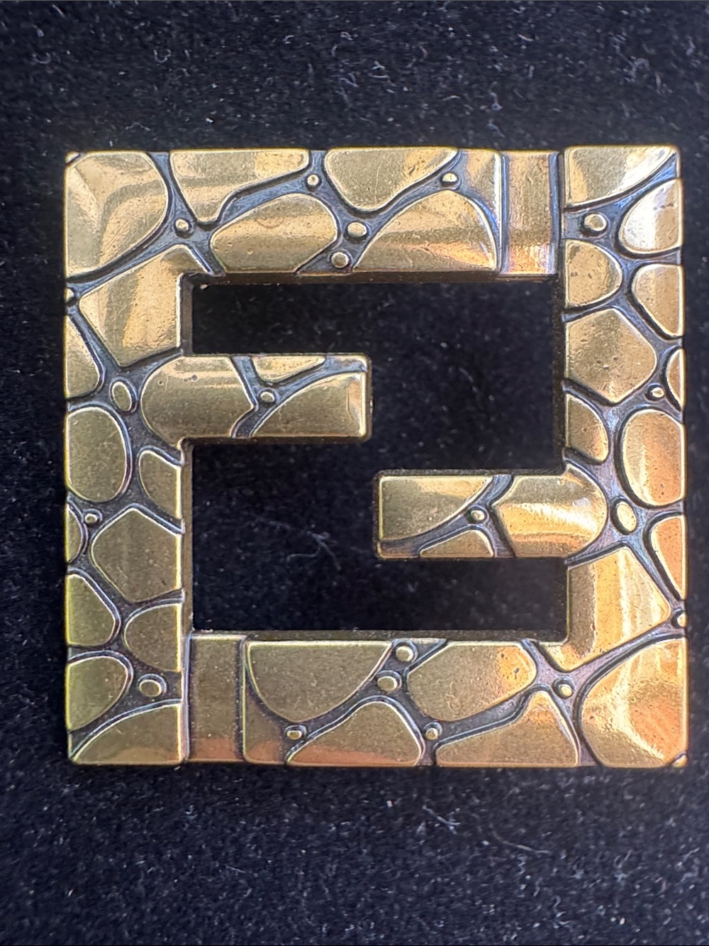 Brooch antique - Gold Geometric Design